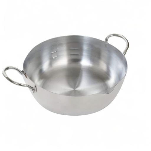 Urushiyama Metal Industry 24cm Tempura Pan, Stainless Steel Heat Retention for Crispy Frying, Gas and Induction Compatible, Made in Japan, SG Products