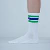 FamilyMart Gestreifte Socken, Weiß (22-25cm)