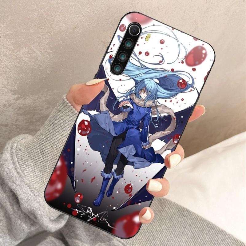 Rimuru Anime Phone Case For Xiaomi Redmi Note 11 10 9T 8 7 Pro Redmi 10 9 9A 9C 8 7 6 Soft Black Phone Cover