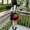 Adorable Cartoon Strawberry Shoulder Bag Mini Size Fruit Shape Crossbody Bag With Zipper Coin Purse For Kids, Adults