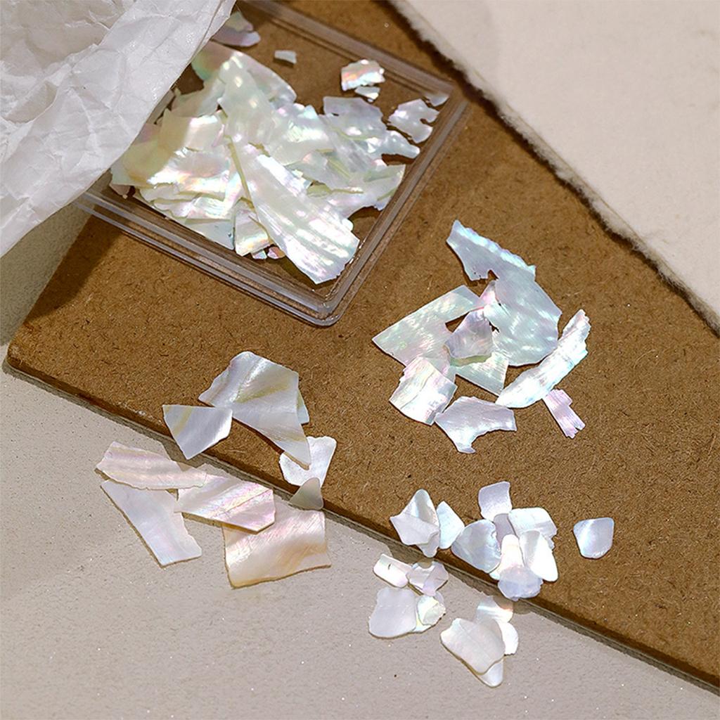 1 Dose Aurora Muschelflocken Abalone Nägel Charme Dünne Natürliche Unregelmäßige Scheibe Muschelstein Pailletten Maniküre Kunst Dekoration Salon DIY