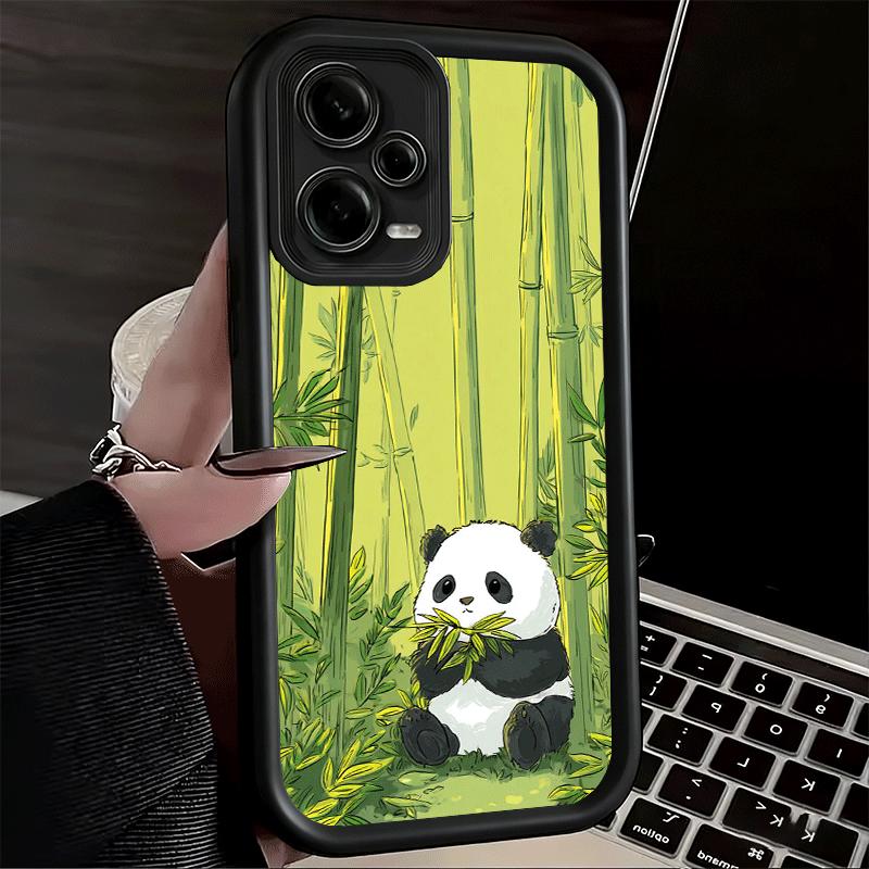 Cute Cartoon Panda Soft Phone Case for Xiaomi Poco X7 X6 X5 Pro X4 Gt X3 F7 Ultra M8 M7 Redmi 15C 15 14C 13 13C 12 12C 10 10C