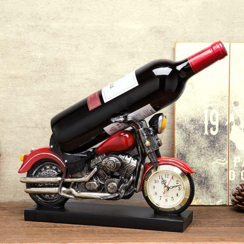 

Retro motorcycle home wine rack living room wine cabinet wine rack home decoration ornaments crafts