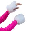 Damen Einfarbig Kunstpelz Handgelenkstulpen Winter Pelzig Bänder Armstulpe Handgelenk Slap On Stulpen Armstulpe Plüsch Verdicken