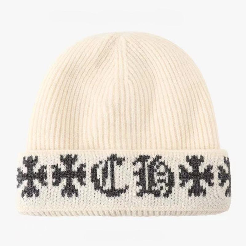 Thickened knitted hat, fashionable jacquard wool hat, small and versatile couple cold hat in autumn and winter