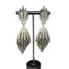 Hot-Selling Fashion Light Luxury Earrings, Multi-Color Diamond Leaf Earrings, Elegant Design Banquet Earrings