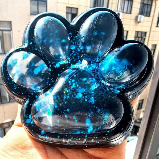 Clear Cat Paw Squeeze Toy Stress Relief Giant Kitten Paw Sensory Toy Soft Stress Ball Animal Claw Pinch Fidget