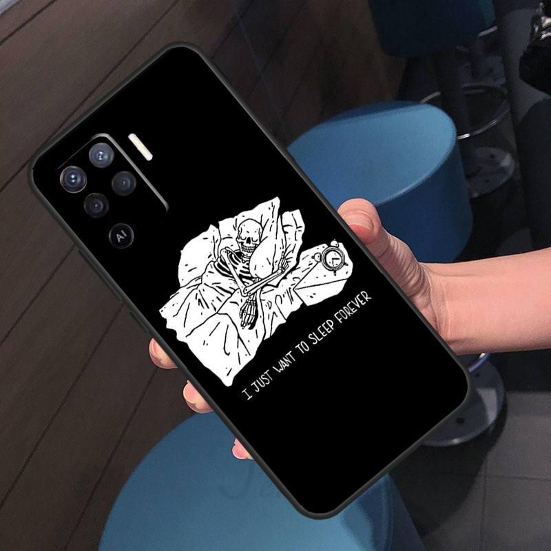 Skeleton Lovers Skull Case For Oppo A18 A38 A58 A78 A98 A60 A80 A40 A96 A76 A16 A94 A74 A54 A15 A17 A57 A77 A5 Pro