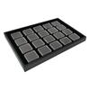 Compact Square Clear Acrylic Jewelry Tray with Memory Foam Padding for Secure Gemstones Storage