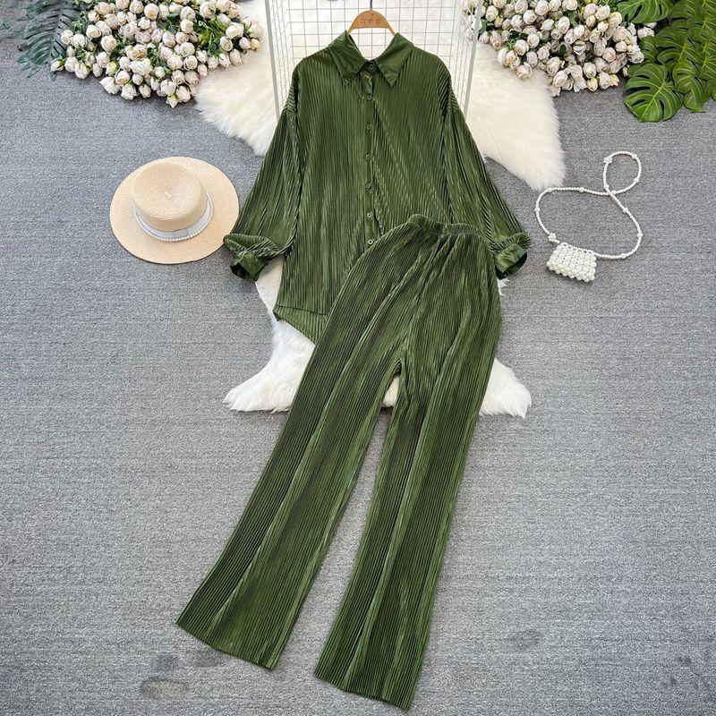 Sanzhai Ruched Socialite Lantern Single-Breasted Fashion Suit