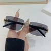 Latest Men Frameless Square Sunglasses Fashionable Women Leopard Decorative Sun Eyeglasses Outdoor Use Anti And Anti Glare Glasses UV400