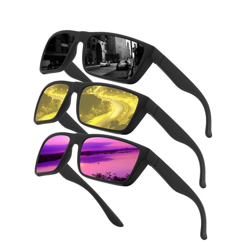 New European American Cycling Sunglasses With Colorful Coating Driving Night Vision Goggles Outdoor Fashionable Trend