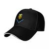 Black Baseball Cap Featuring Obama Cartoon Face with Blue V Design for Fashion StateUnisext and Streetwear Style