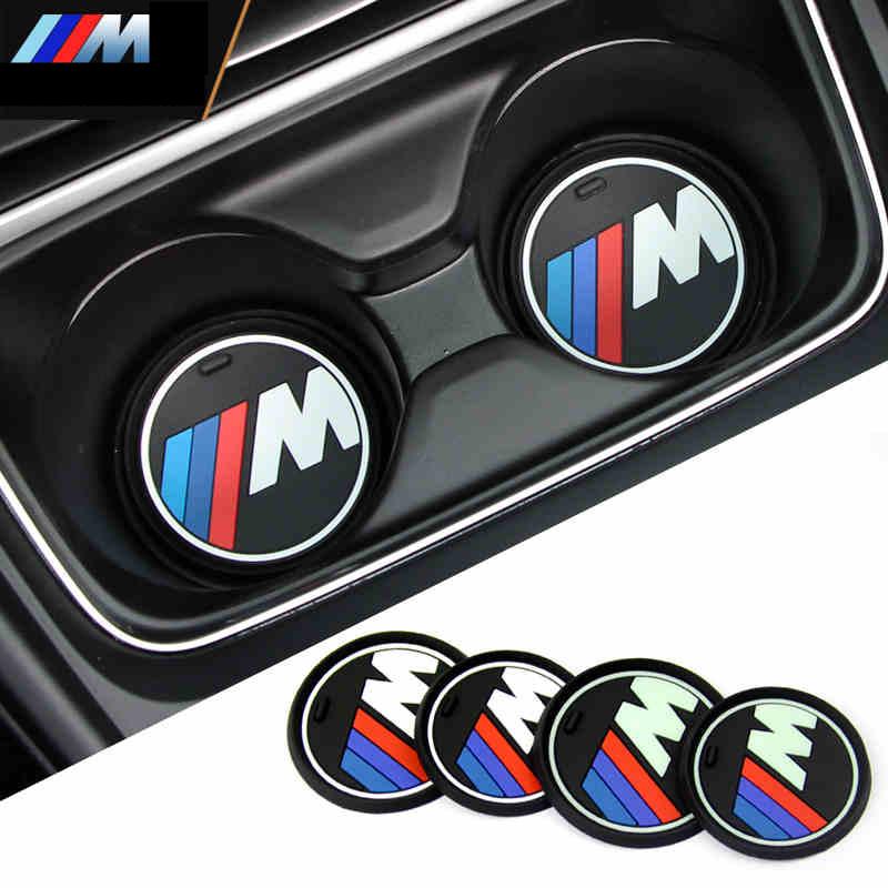 1Pcs 66/73/81MM Car Anti Slip Coaster Anti-noise Water Cup Pad Cushion Car Accessories For BMW E46 E39 E90 E60 E36 F30 F10 E34 E30 F20 E92 X5 X6