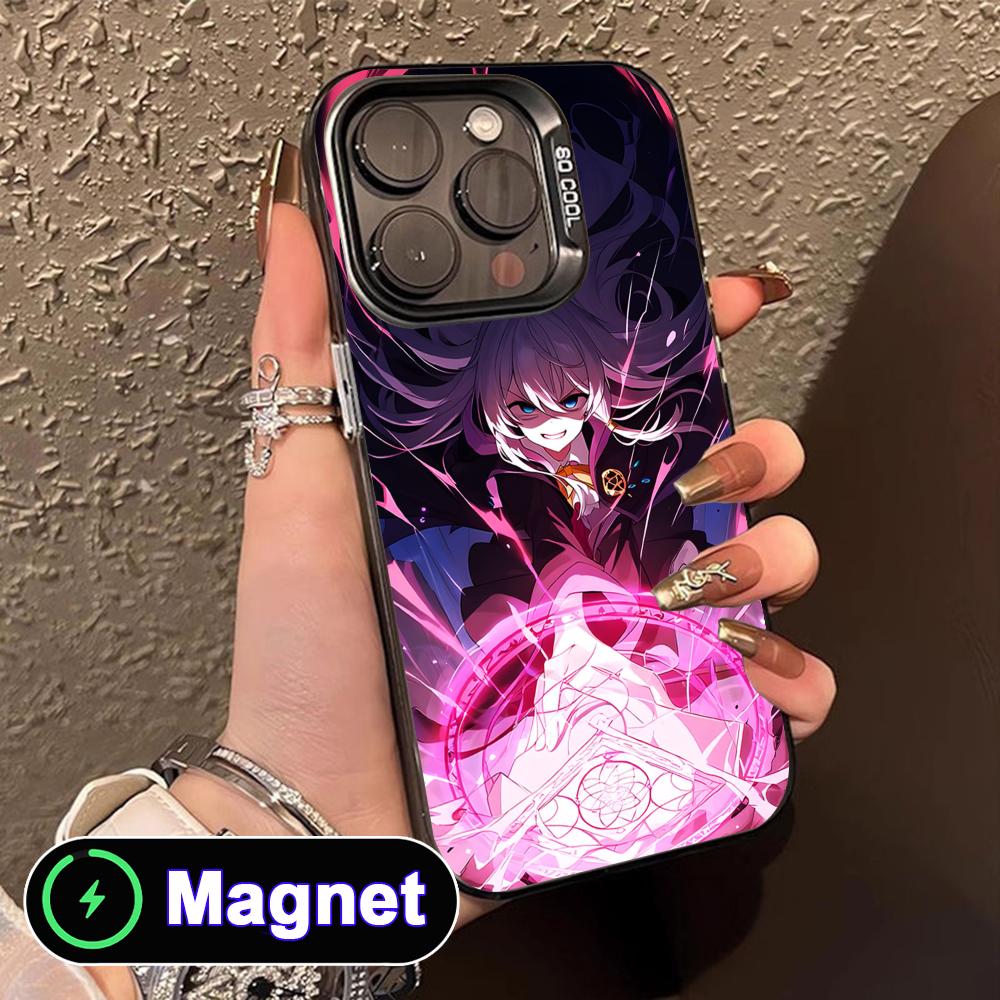 Wandering Witch Elaina Translucent MagSafe Mobile Phone Case for iPhone 17 16 15 14 13 12 11 Air Pro Max Plus Colorful Cover