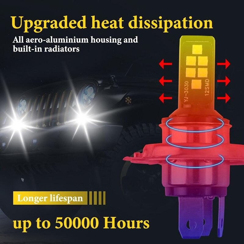 2X H11 H8 H4 H7 9005 9006 HB4 HB3 H9 3030 Chips Fog Lights Bulb Car Driving Light Foglamps Auto Leds Lamp 12V