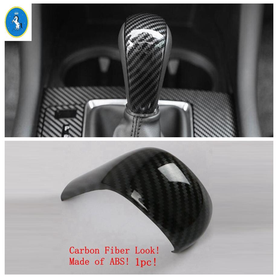 Carbon Fiber Auto Gear Head / Window Glass Lift / Steering Wheel / Door Speaker Accessories Cover Trim For Mazda 3  -