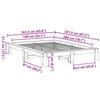 VidaXL Bed Frames Without Mattress Wax Brown 140x200cm Solid Pine Wood 3308740