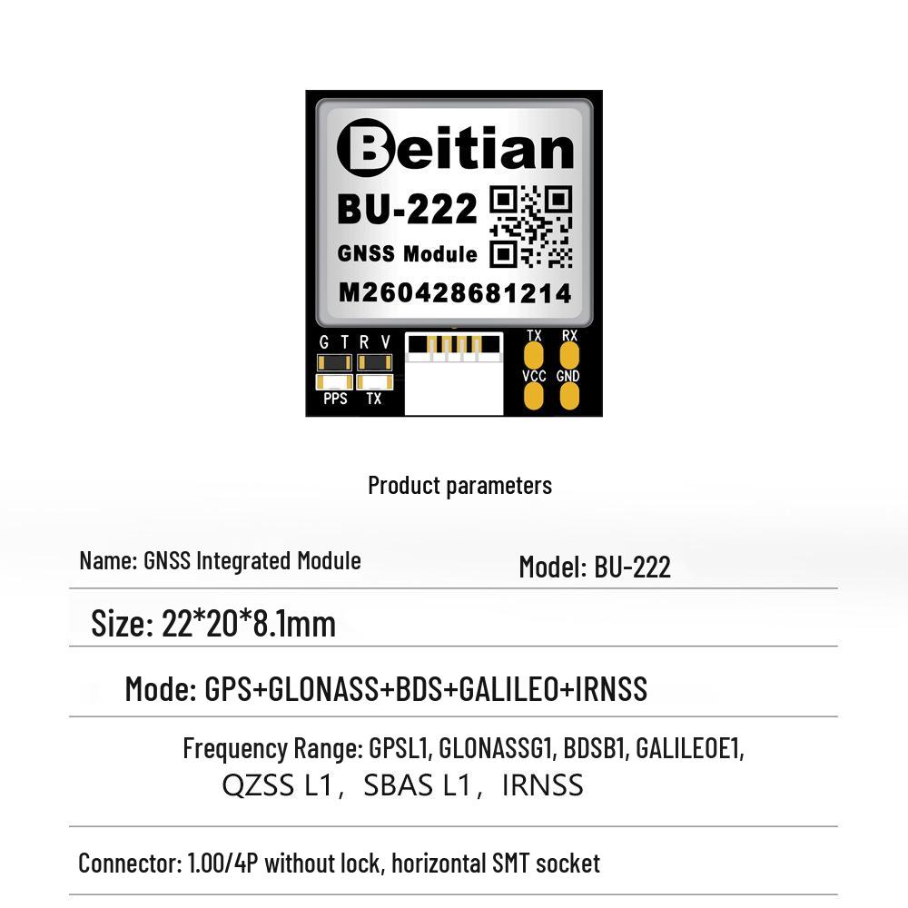 Beitian GPS Antenna with Integrated Beidou-3 TTL Microstrip Flash BD-220ZF
