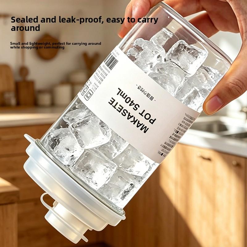 Reusable Plastic Ice Cup with Lid for Freezing Water Coffee Smoothie BPA Free Home Office Travel Cold Drink Cup