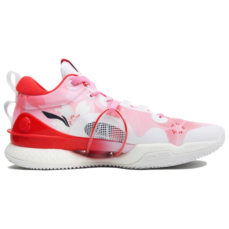 Li Ning Speed 8 Premium Cushioning Slip Resistant Abrasion Resistant Low top Basketball Shoes Men's Pink ABAR071-1(TeamJ-)