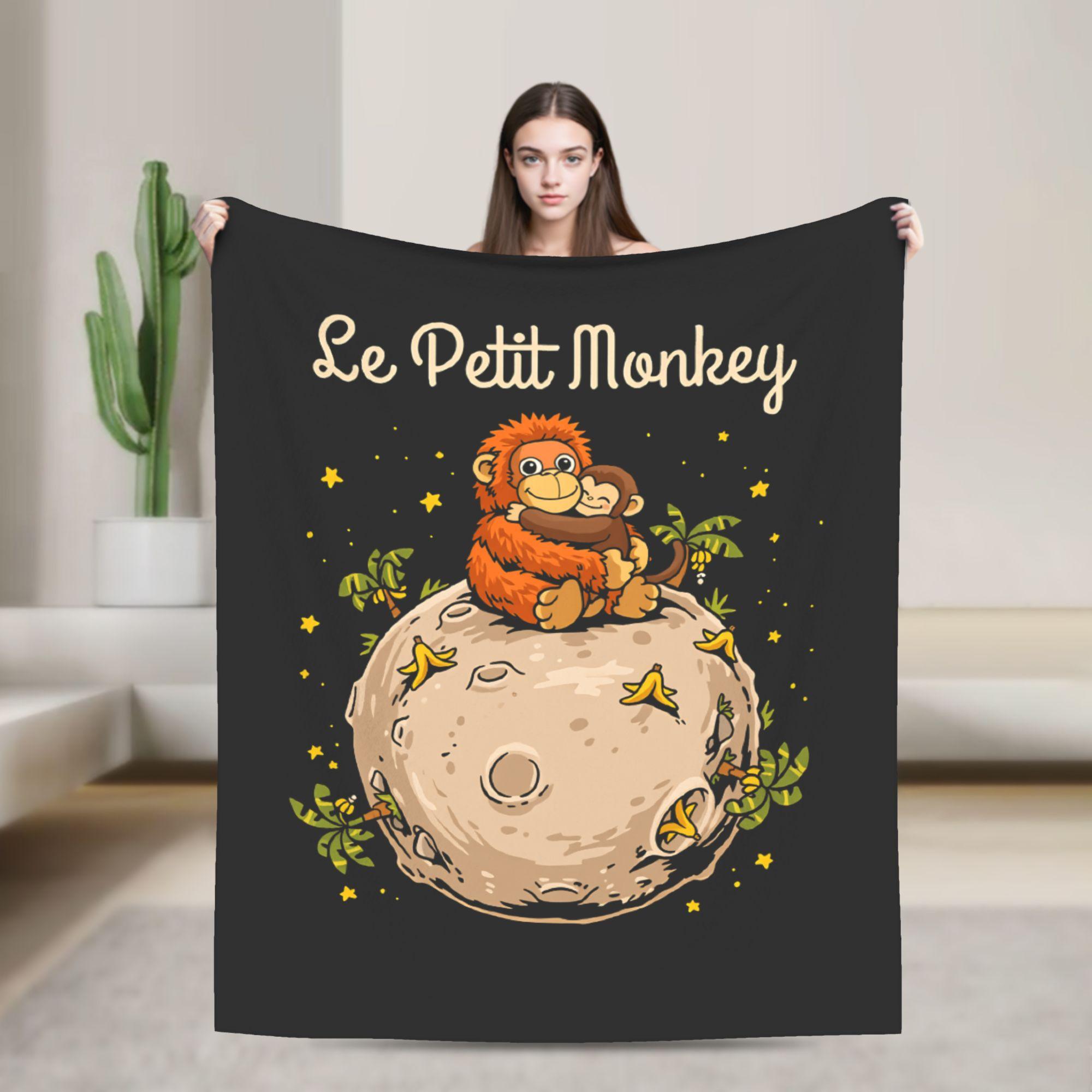 

Monkey Punch Warm Soft Blankets Kids Adult Plush Throw Blanket Fluffy Outdoor Flannel Bedspread Sofa Bed Cover 75x90cm