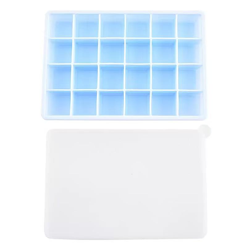 Silicone Baby Food Ice Cube Tray - 24 & 15 Grids, Easy Release, Quick Freeze, Food Grade