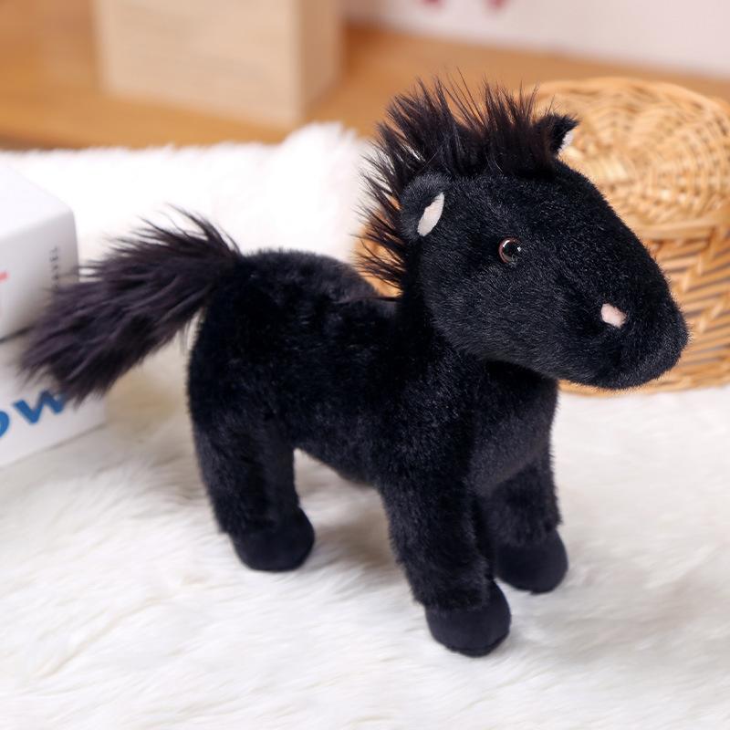 25cm Simulation Pony Doll Plush Stuffed Toys Home Decorations Decorations Cute Cartoon Pony Plush Doll Children Birthday Gift