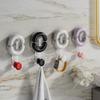 5Pcs Hangable Suction Cup Hooks Plastic Wall Hanger Practical Shower Hooks  for Home
