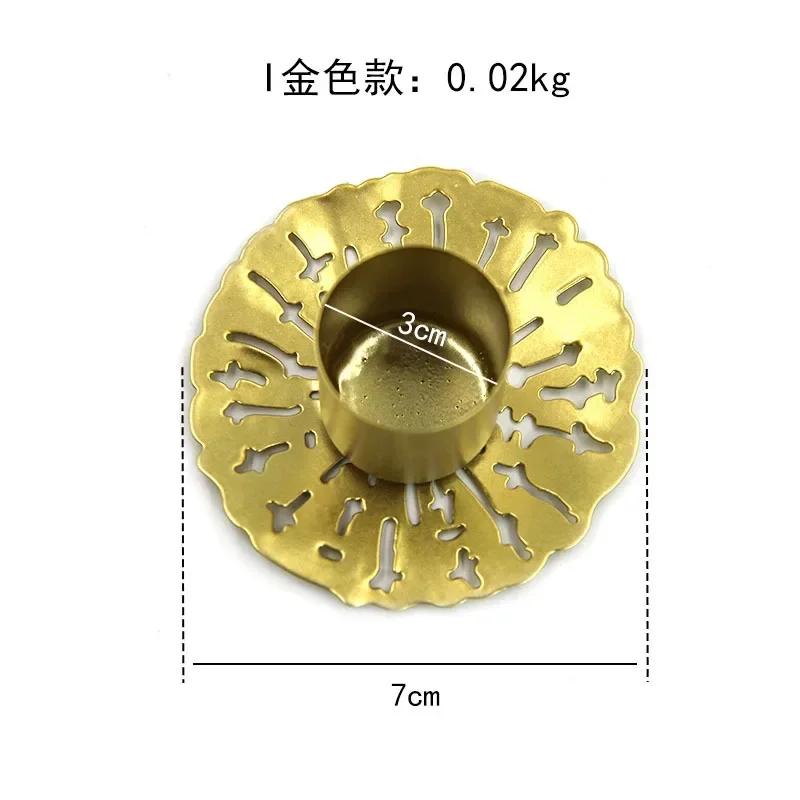 Home Decor Iron Plated Black Gold Candle Holders Decor for Wedding Party Festival Portavelas Candelabra Art Table Decoration