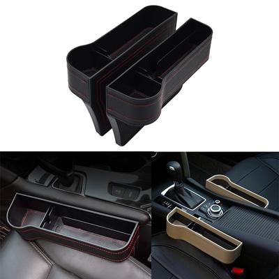 Car Seat Gap Storage Box Multifunctional Leather Storage Box Seat Storage Card Phone Key Clip Storage Bag Accessory Inside Car