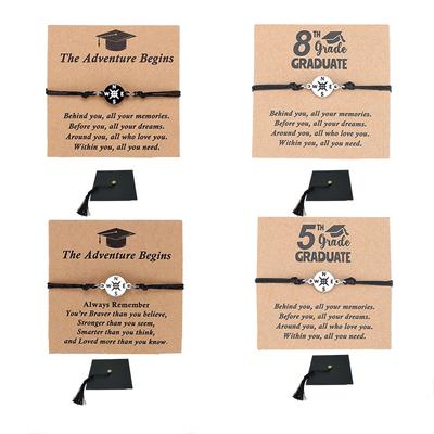 Bracciale Minimalista e Creativo per Studenti che si Laureano, Cordini per Mano da Uomo e Donna, Bracciale Intrecciato di Alta Qualità con Scatola Regalo