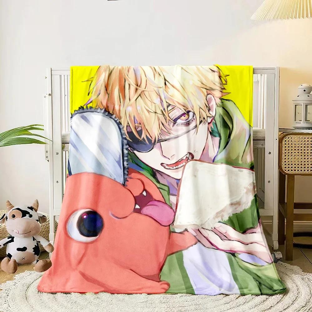Chainsaw Man HD Print Blanket.Exquisite,Comfortable,soft,Nap,travel,work,living Room,bedroom,Chair,sofa,Picnics,Blankets,Gift