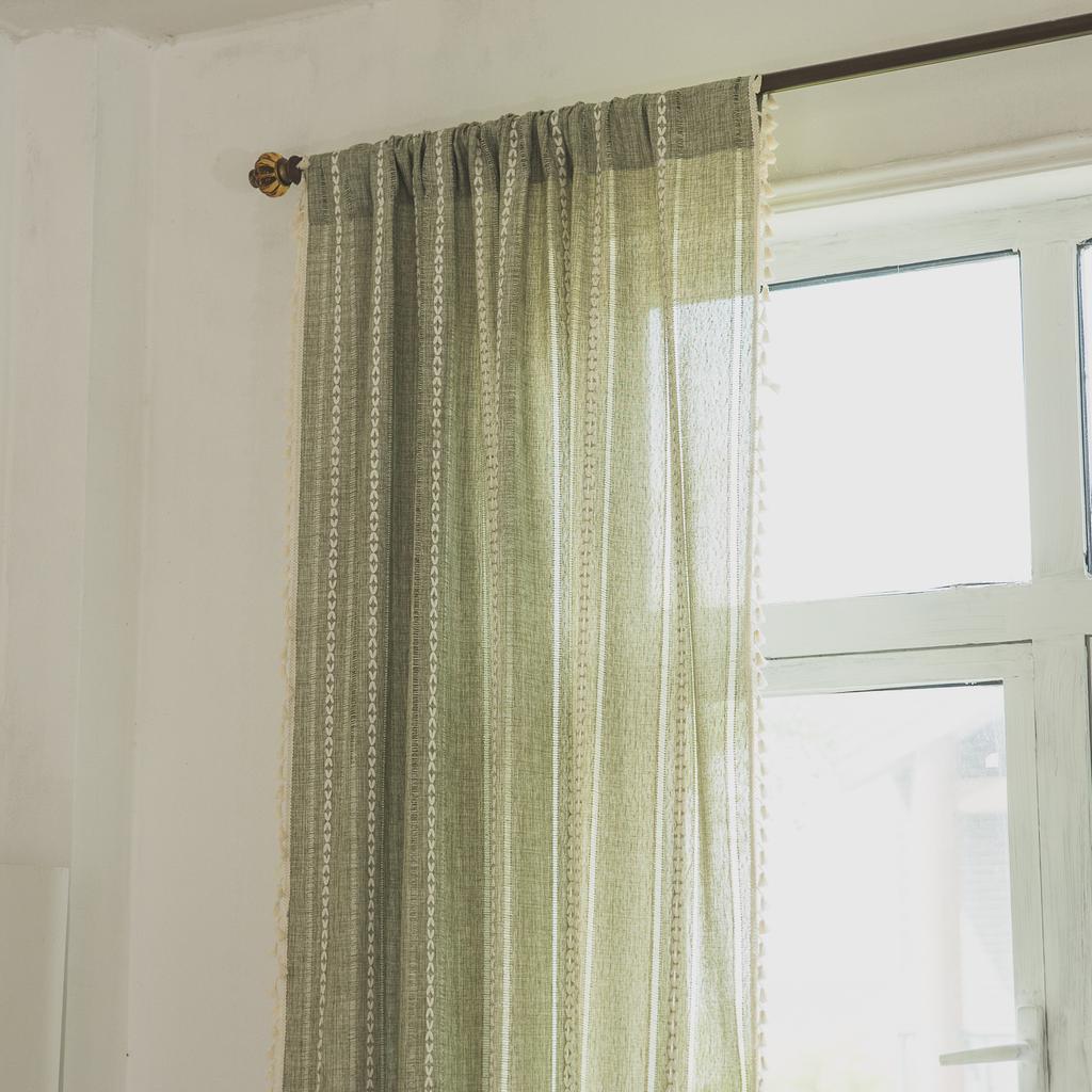Embroidery Hollow Out Small Window Decorative Curtains Dining Room Bedroom Balcony Kitchen Semi-Blackout Curtains