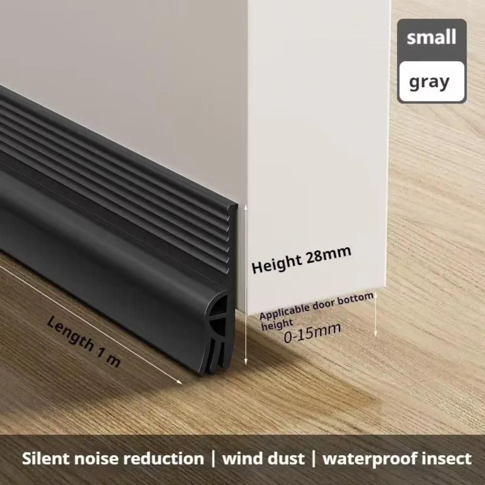 28/50mm Height Door Bottom Weatherstripping Dustproof Insectproof Door Draft Stopper Self-Adhesive Triple-Thickening