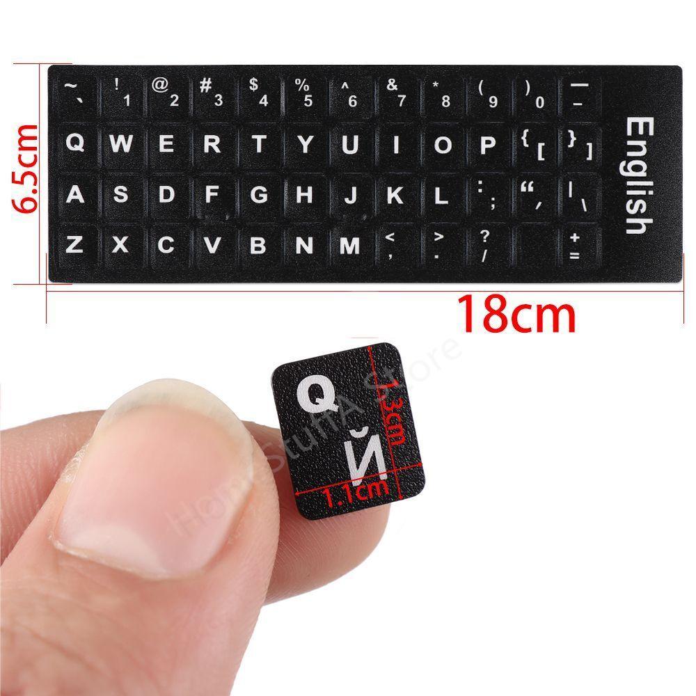 Mehrsprachige Tastaturaufkleber Spanisch/Englisch/Russisch/Deutsch/Arabisch/Italienisch/Japanische Buchstabenersatz für Laptop PC Notebook
