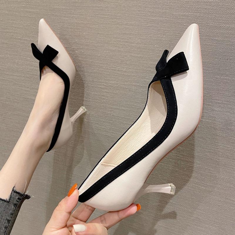 

8-Bow high heels single shoes women s design stiletto women s shoes super high heels 40