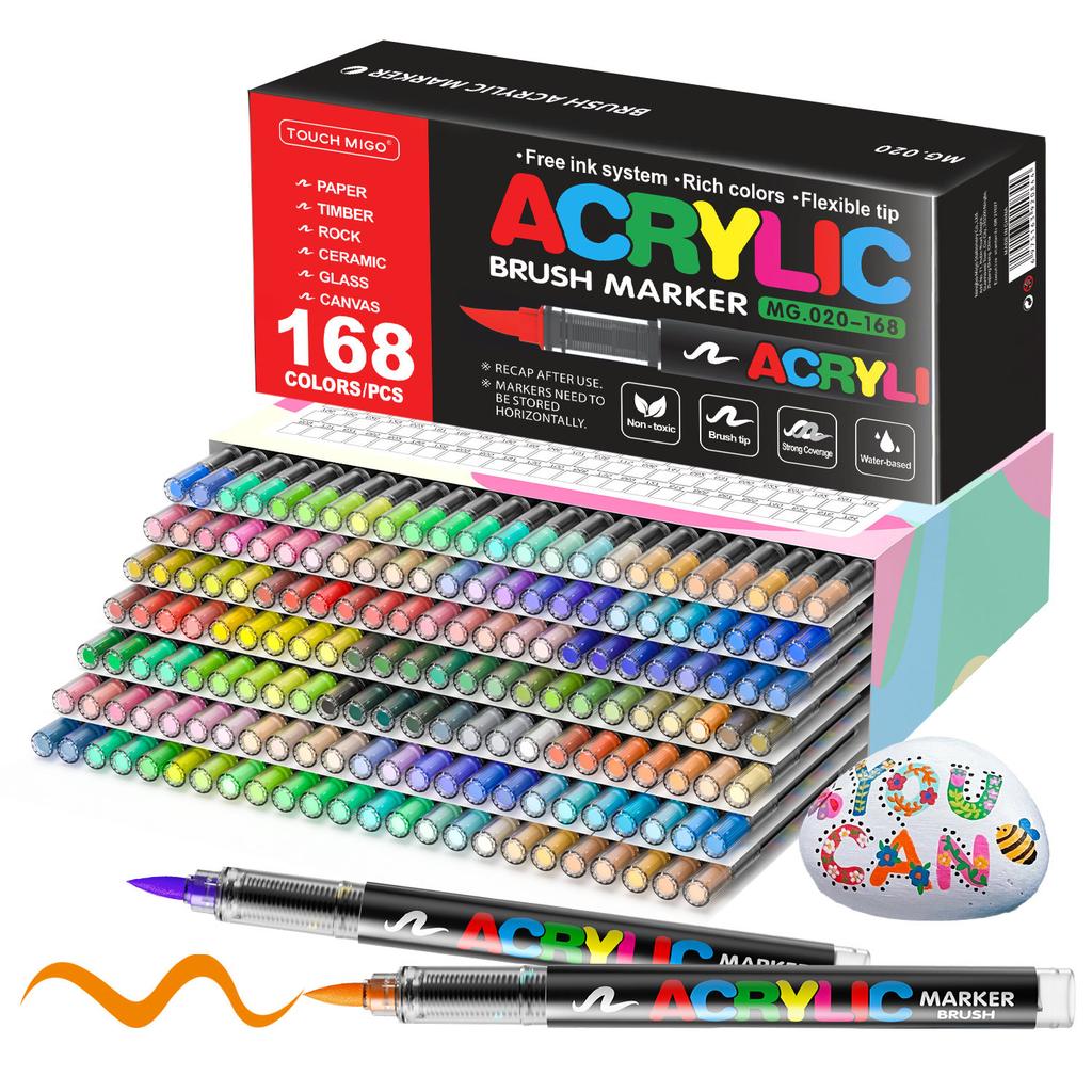 168/120/72/48/36/24/12 Colors Direct Liquid Acrylic Marker Pens Students Use Art Professional Drawing Drawing Coloring