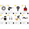 9T #35 Chain Front Gear Sprocket For Motor Electric Scooter Motorbike Go Kart Drift Trike 4 Wheeler Quad