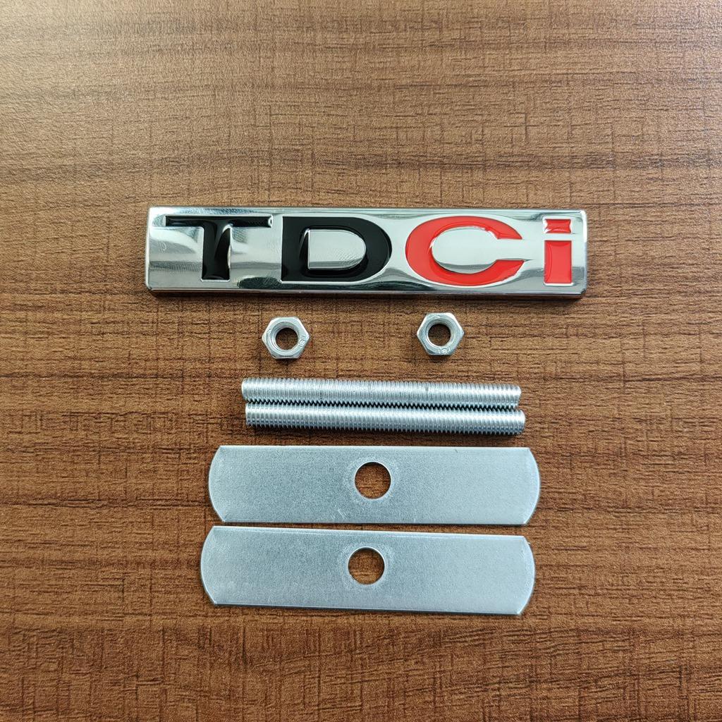 3D Metal TDCi Logo Car Rear Trunk Sticker Front Grille Emblem Fender Badge for Ford Fiesta Kuga Mondeo MK3 Focus MK2 Accessories