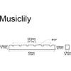 Musiclily 42mm Electric Guitar Ox Bone Nut Grooved Bone Nut Fender for Strat/Telecaster Guitars, ...
