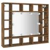 LED Mirror Cabinet In Smoked Oak 91 X 15 X 76.5 Cm