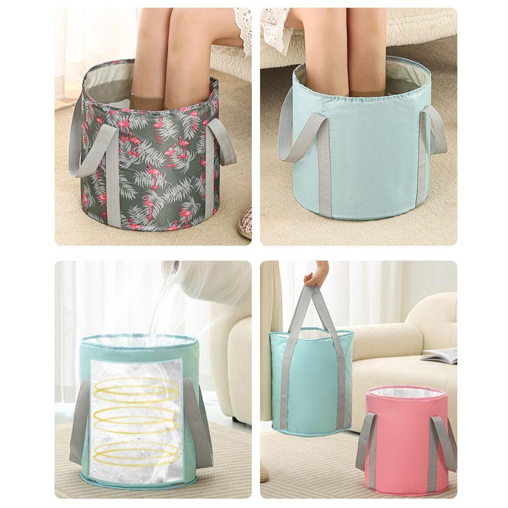 Portable Foldable Foot Washing Bag Anti-Leak Foot Bath Tub Bag Bucket for Soaking Feet Travel