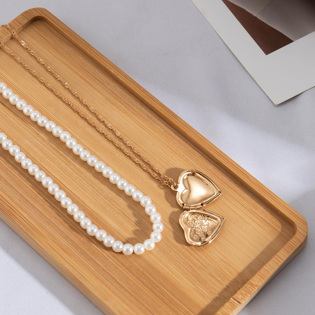 Accessories, Sweet and Cool Holiday Style Love Pendant, Spice Girl Necklace, Niche Pearl Versatile Necklace Women
