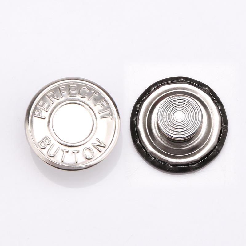 Adjustable No-Sew Metal Buttons for Denim, Removable Waist-Tightening Magic Button