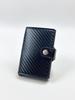 Men's RFID Anti-theft Carbon Fiber Card Holder with Automatic Pop-up Mechanism