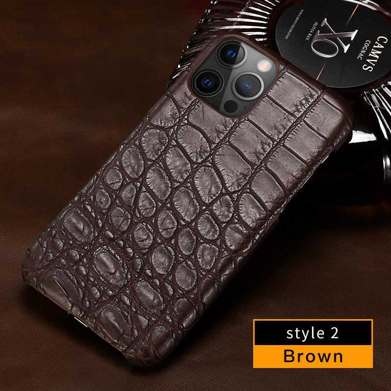 Přírodní matný kryt na telefon z krokodýlí kůže pro iPhone 17 16 15 13 14 Pro Max 16Pro 15 Plus 17Pro Air Luxusní zadní kryt