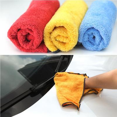 35×35CM Car Wash Microfiber Towel Car Cleaning Drying Cloth Hemming Car Care Cloth Detailing Car Wash Towel