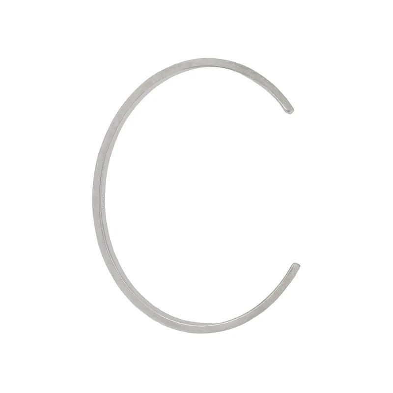 GUCCI Double G 925 Sterling Silver Bangles Unisex Silver / Black (Unisex) Bangles 728296 J8400 0728