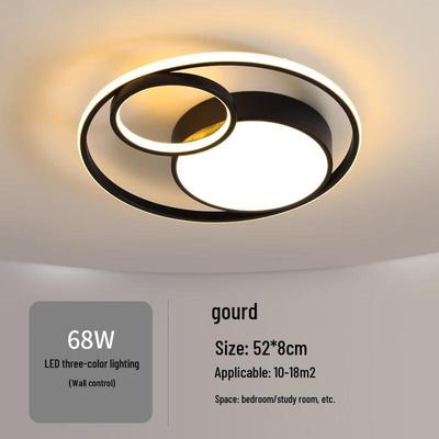 Czarna Lampa Sufitowa LED w Stylu Nordyckim